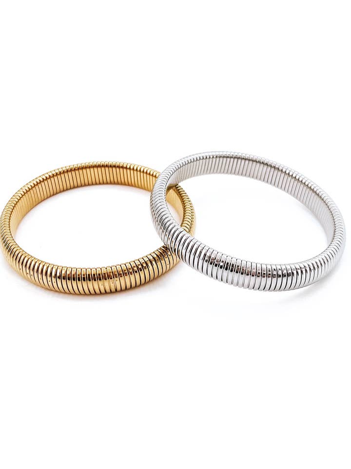 Baia Thin Coil Bangle Bracelet || Choose Color for wholesale by BELJOY