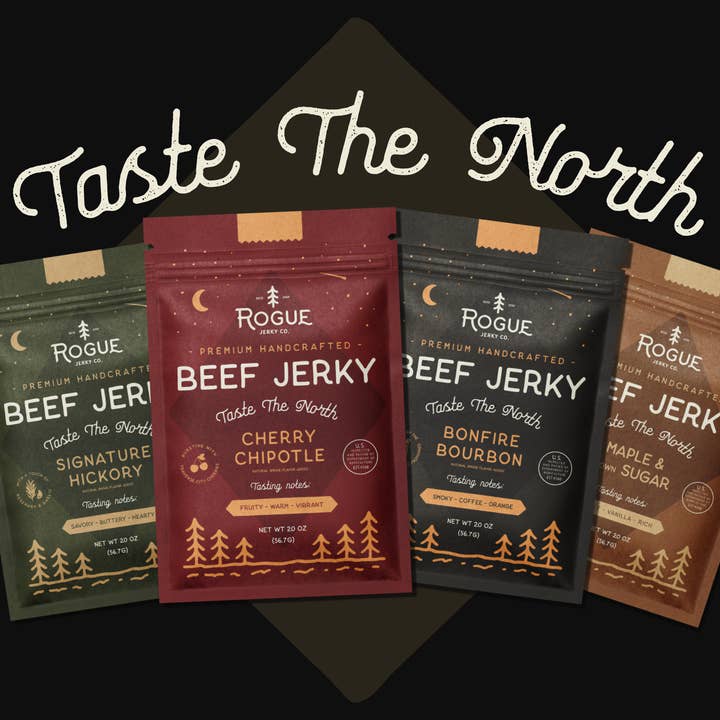 Rogue Jerky Co. - Wholesale Jerky - Rogue Jerky Starter Pack - 4 Bags Of Each Flavor3