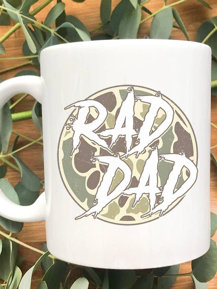 Camo Rad Dad Ceramic Mug for wholesale by Wholesale Accessory Market