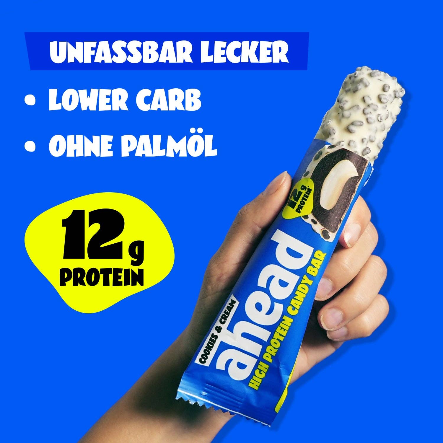 ahead - Vente Barres de céréales - Barre Protéinée Cookies & Cream (Plateau 14 x 45 g)3