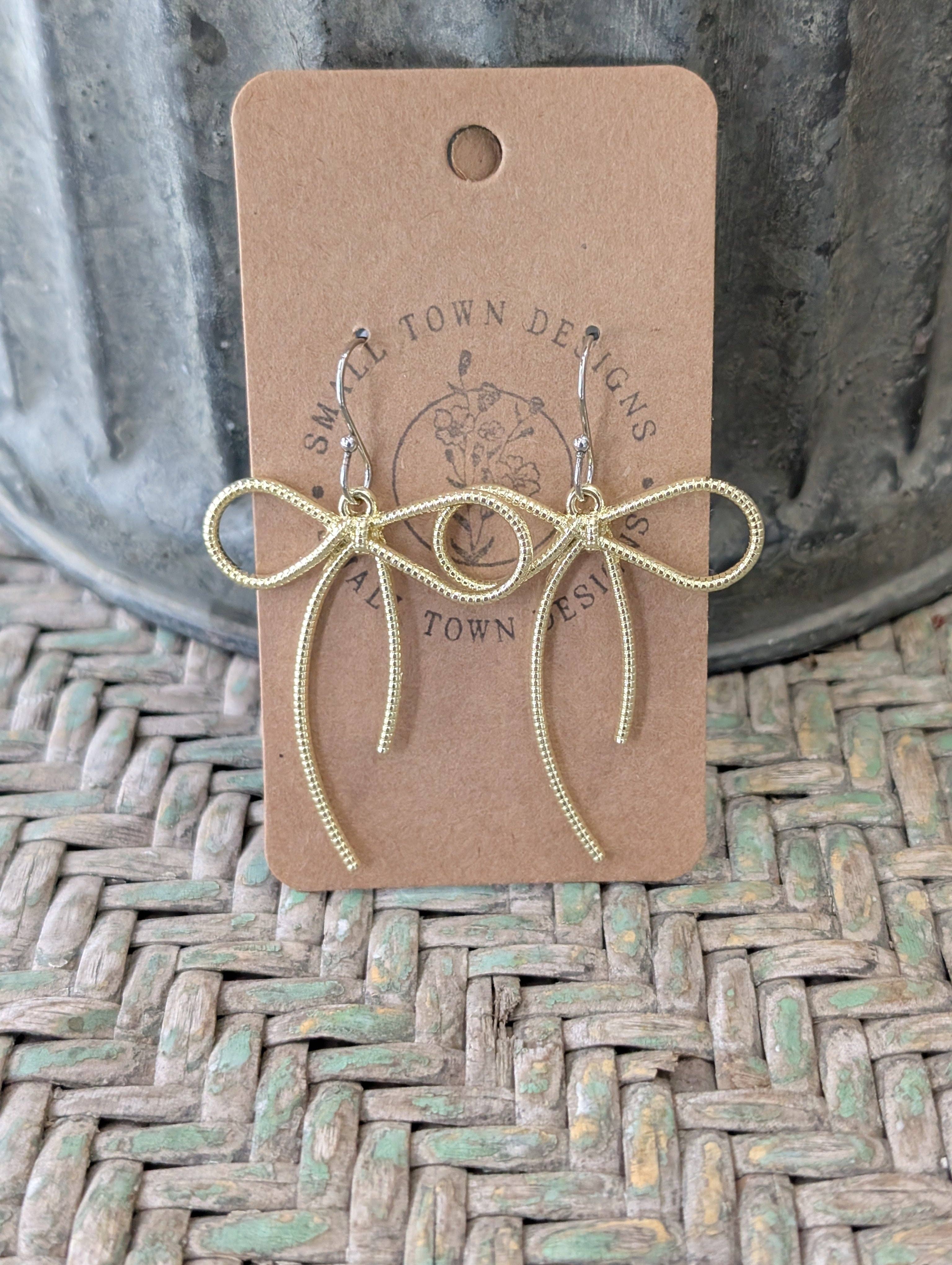 Small Town Designs - Wholesale Dangle Earrings - Bow Dangles4