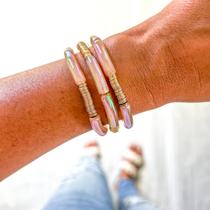 Savvy Bling - Wholesale Beaded Bracelet - Metallic Tube Bracelets59