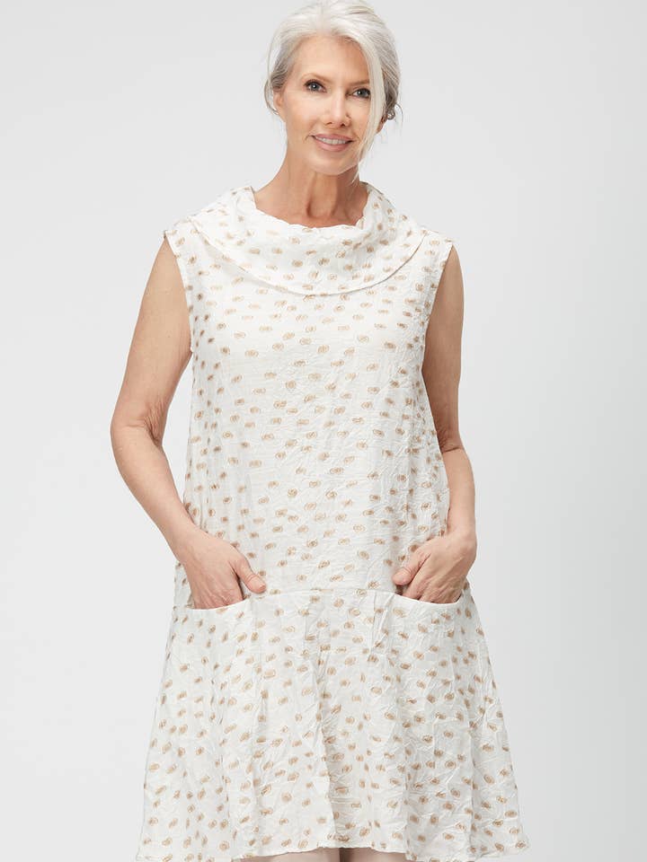 Tunique longue sans manches à col de vache pour la vente par SYDNEY