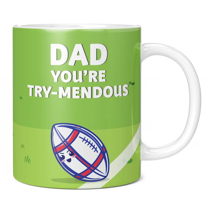 Dad You're Try Mendous Mug, Funny Rugby Father's Day Gift for wholesale by Mug Monster