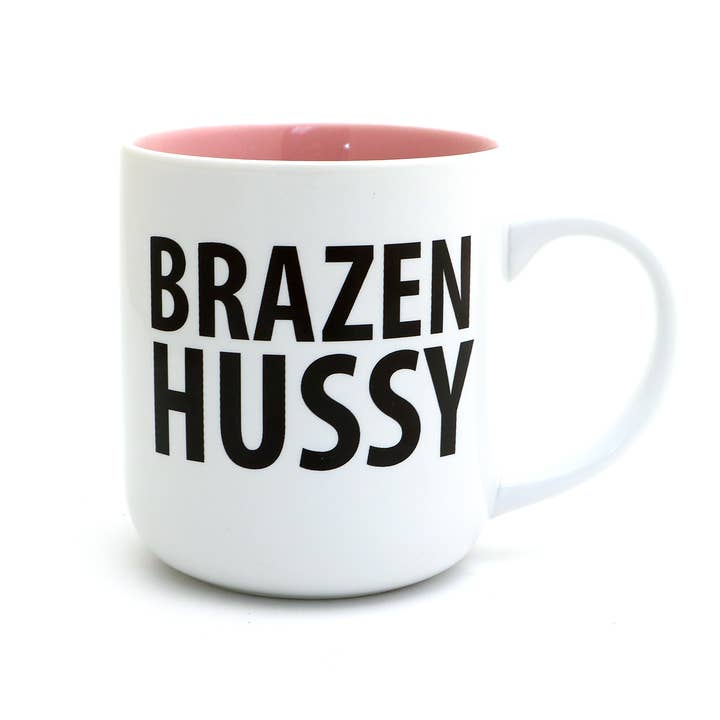 Brazen Hussy Mug for wholesale by Lenny Mud
