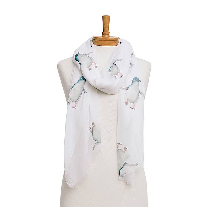 Taylor Hill Scarves & Co - Vendita all'ingrosso Sciarpa - Donna - AGCS1013: Bianco: Sciarpa pinguino