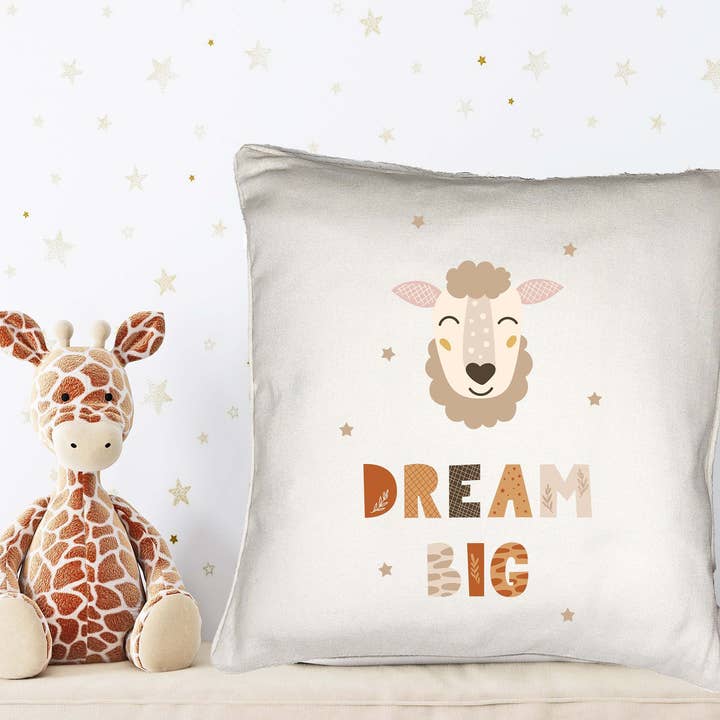 Gorgeous boho animal cushion 40cm x 40cm linen or burla for wholesale by Noble & Page