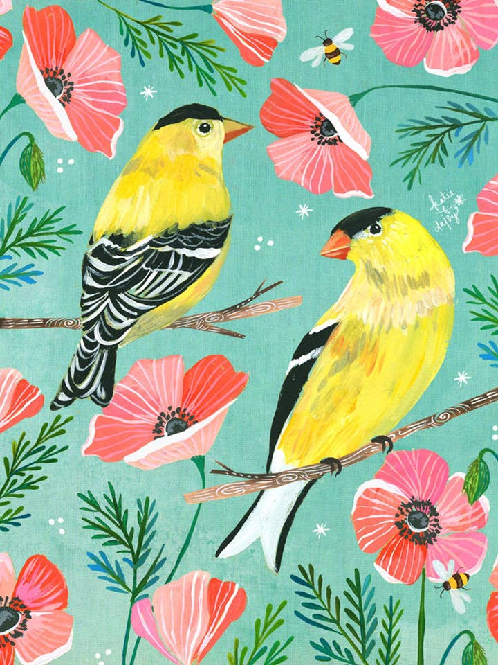 Gold Day Print for wholesale by Katie Daisy