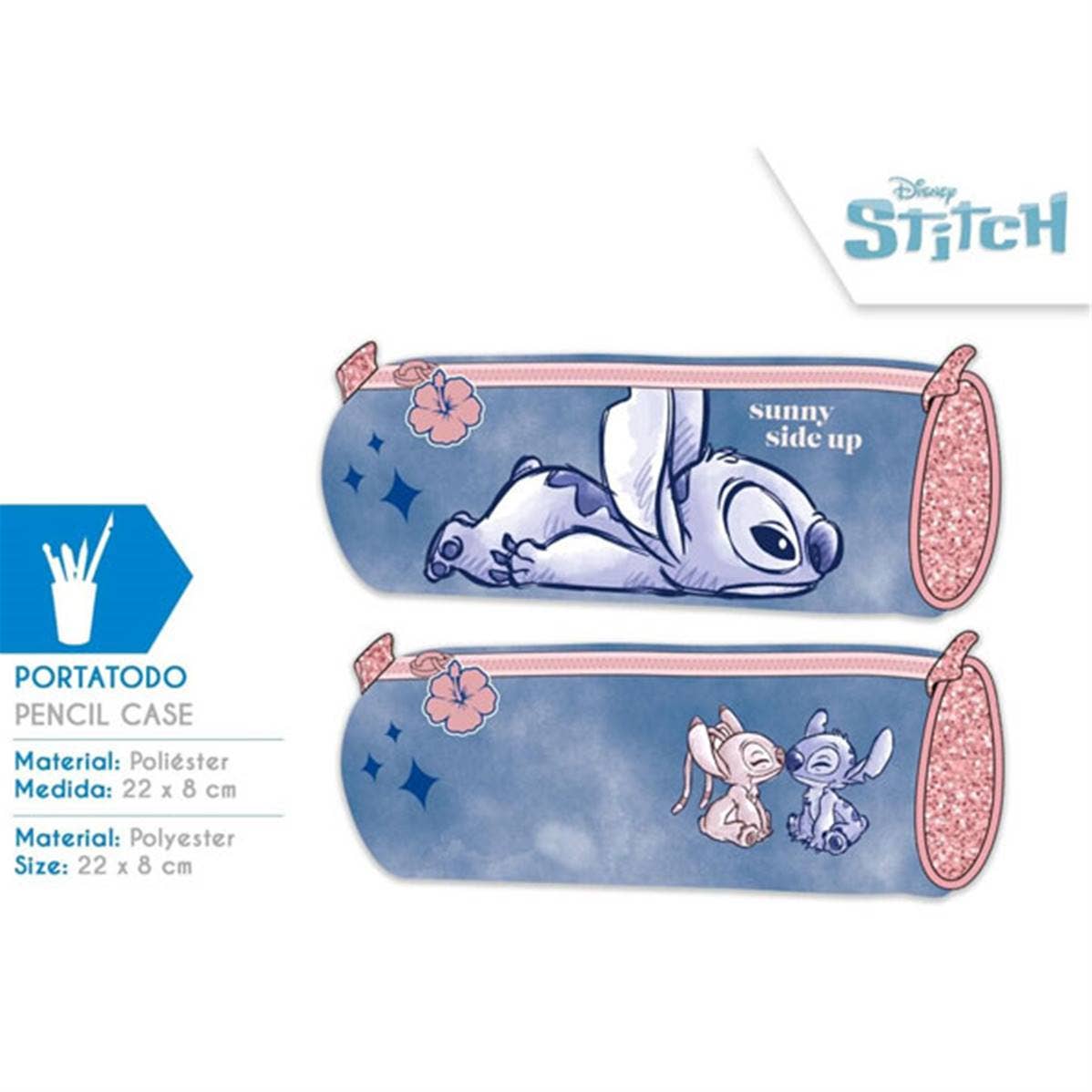 TSJJ - Vente Étuis/trousses à crayons - Trousse Cylindrique Stitch 22Cm0