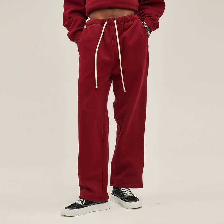 Men's 350G Heavyweight Drawstring Fleece Sweatpants for wholesale by particleactive