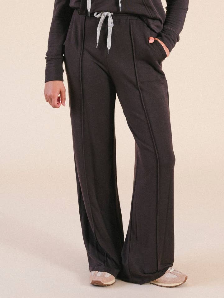 Betty Modal Wide Leg Pant - Dark Chocolate for wholesale by POPLINEN