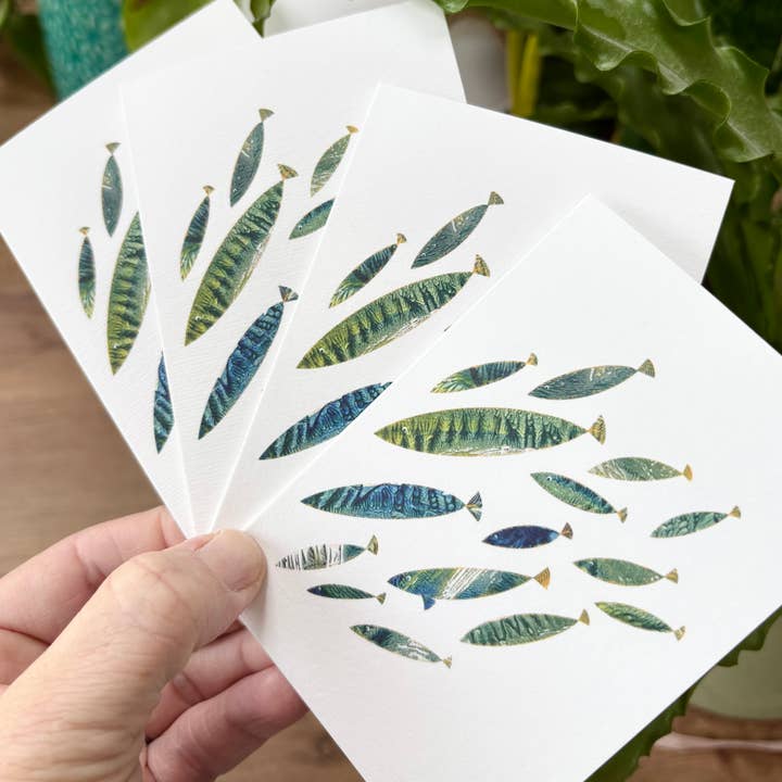 Swanpool Paper - Vente Carte de vœux classique - Carte mini A7 Poisson Maquereau1