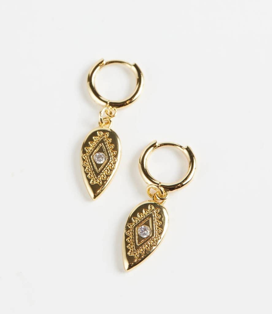 Tramps+Thieves - Wholesale Huggie Earrings - Paisley Eye Hoops