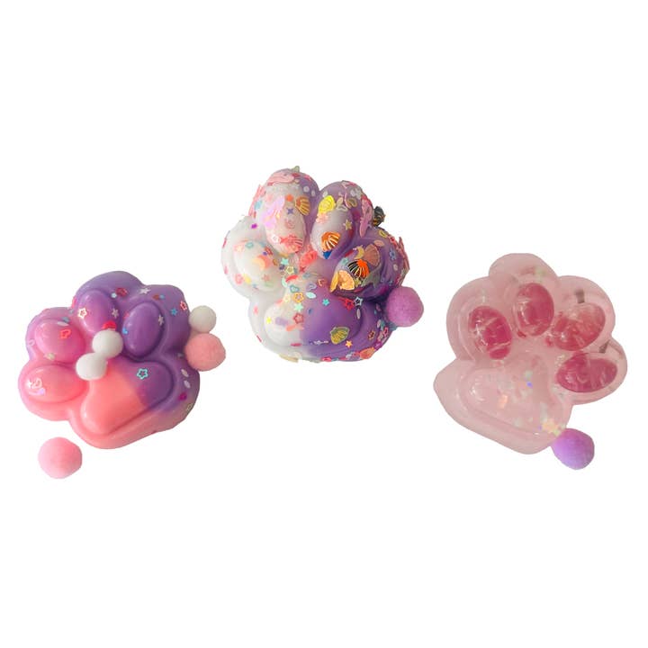Zorbitz - Wholesale Squishy Toy - Kids & Baby - 12 PC Assortment Medium Size Cat Paw Squishy Toy