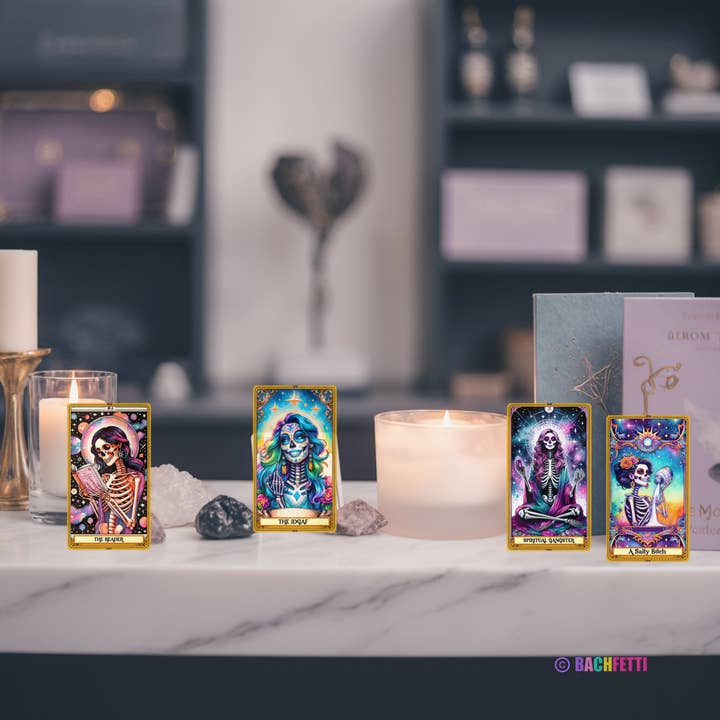 BachFetti - Wholesale Sticker - True Crime Junkie Tarot Sticker – 4" Glossy or Holographic2