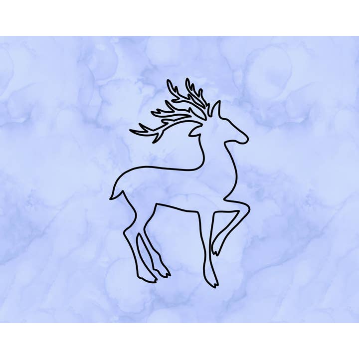 Décalcomanie de contour de renne (2 po) pour la vente par Sticking with You