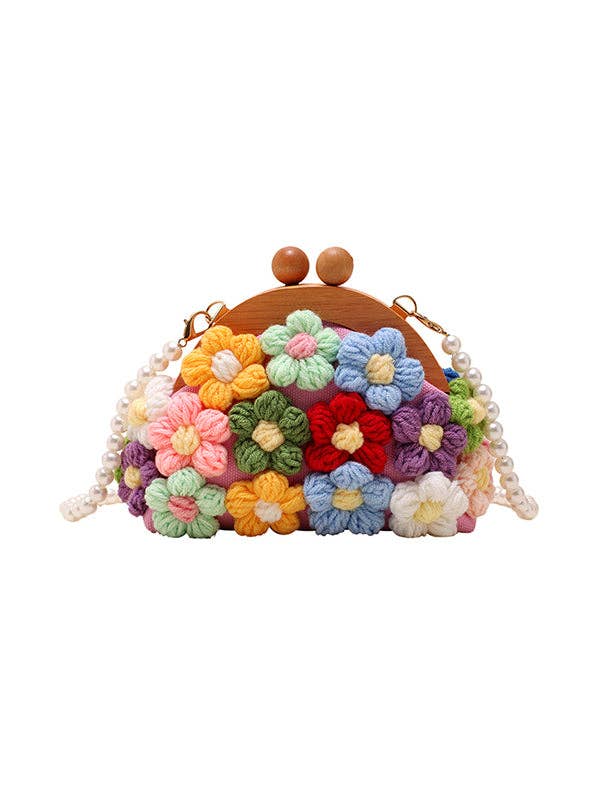 Sheer Trend – wholesale Crossbody bag – Women's – Chains Flower Shape Crossbody Bags Handbags11