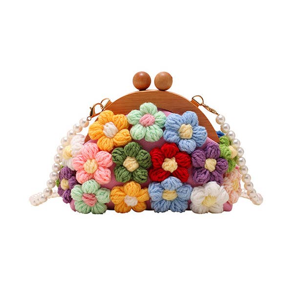 Sheer Trend - Wholesale Crossbody Bag - Women's - Chains Flower Shape Crossbody Bags Handbags11