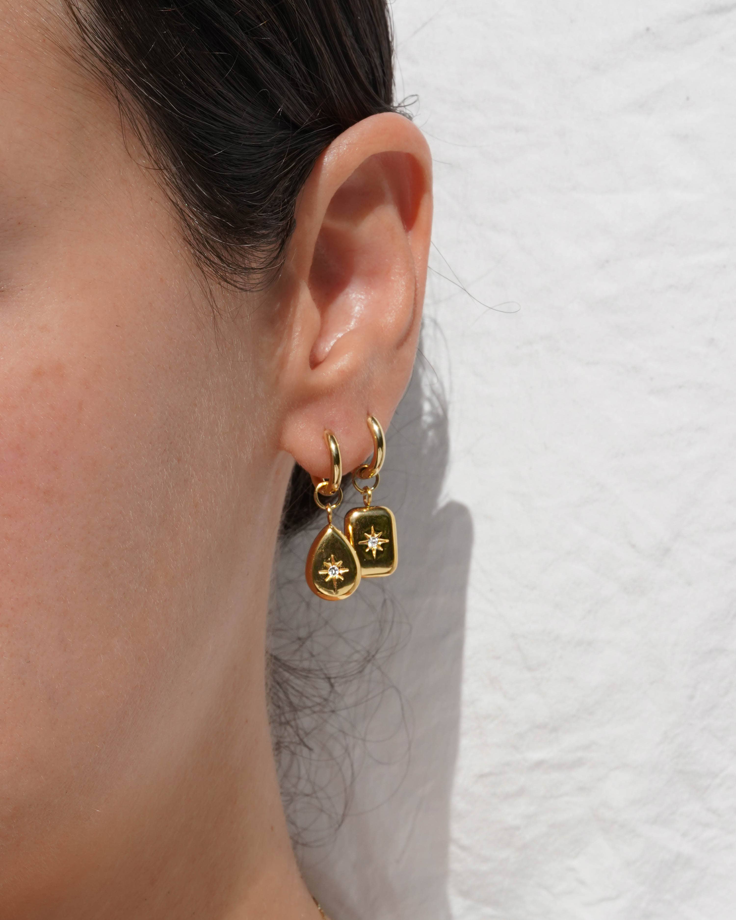 KOZAKH - Vendita all'ingrosso Orecchini a cerchietto - Illion Square Hoops1