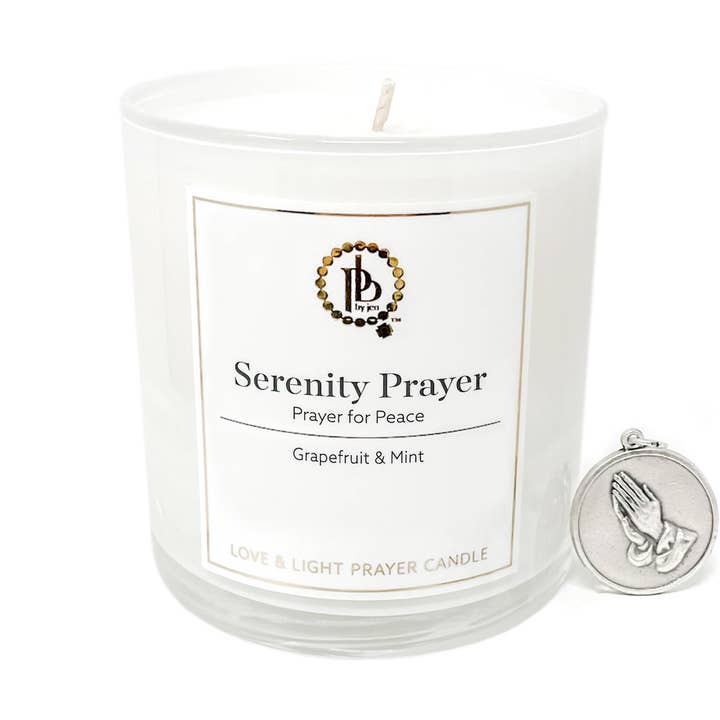 Love & Light Prayer Candle - Serenity Prayer for wholesale by PowerBeads by jen