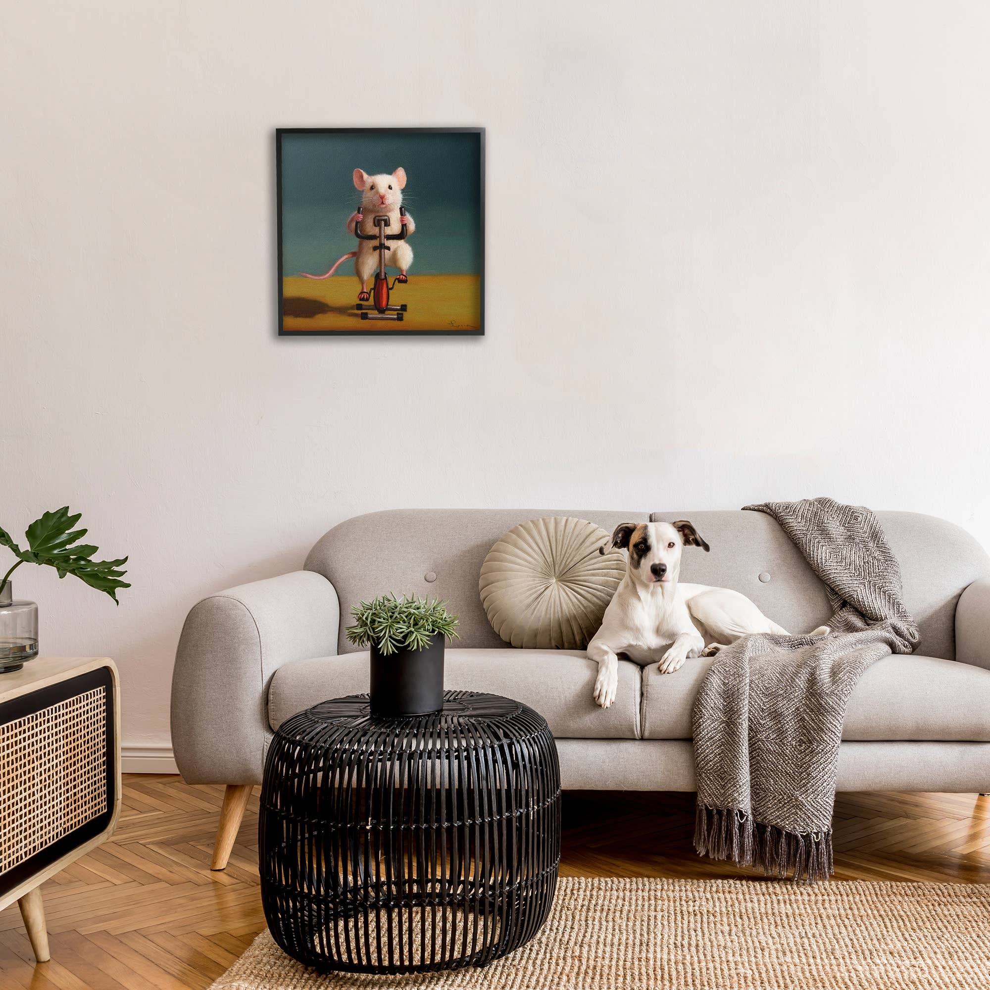 Stupell Industries - Wholesale Wall Sign - Funny Workout Mouse - Framed Wall Art6