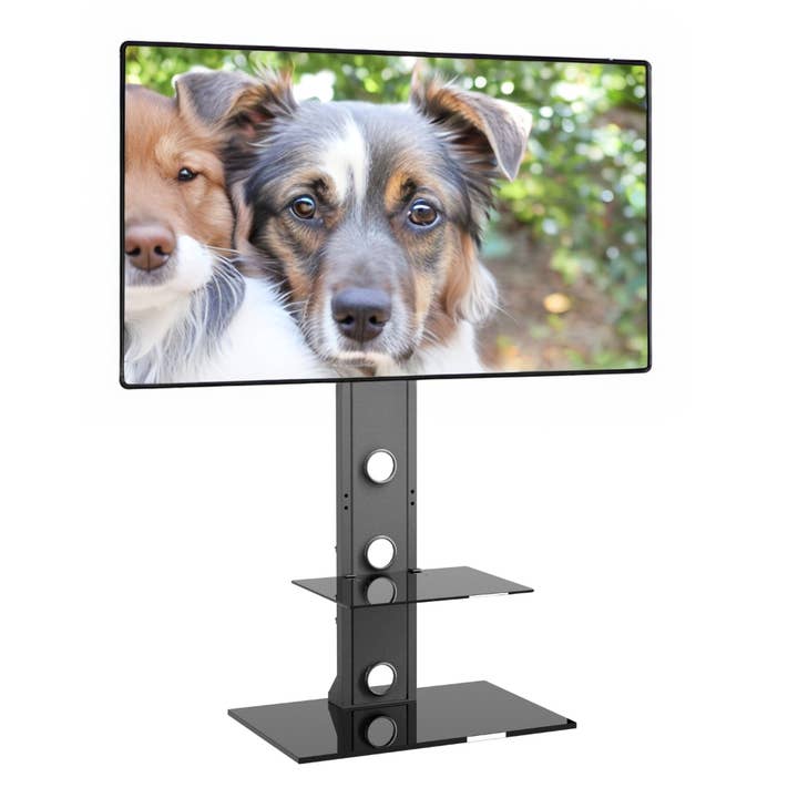 Promounts - Wholesale Console Table - Premium Swivel TV Stand Mount for 37”-72” TVs with Shelving