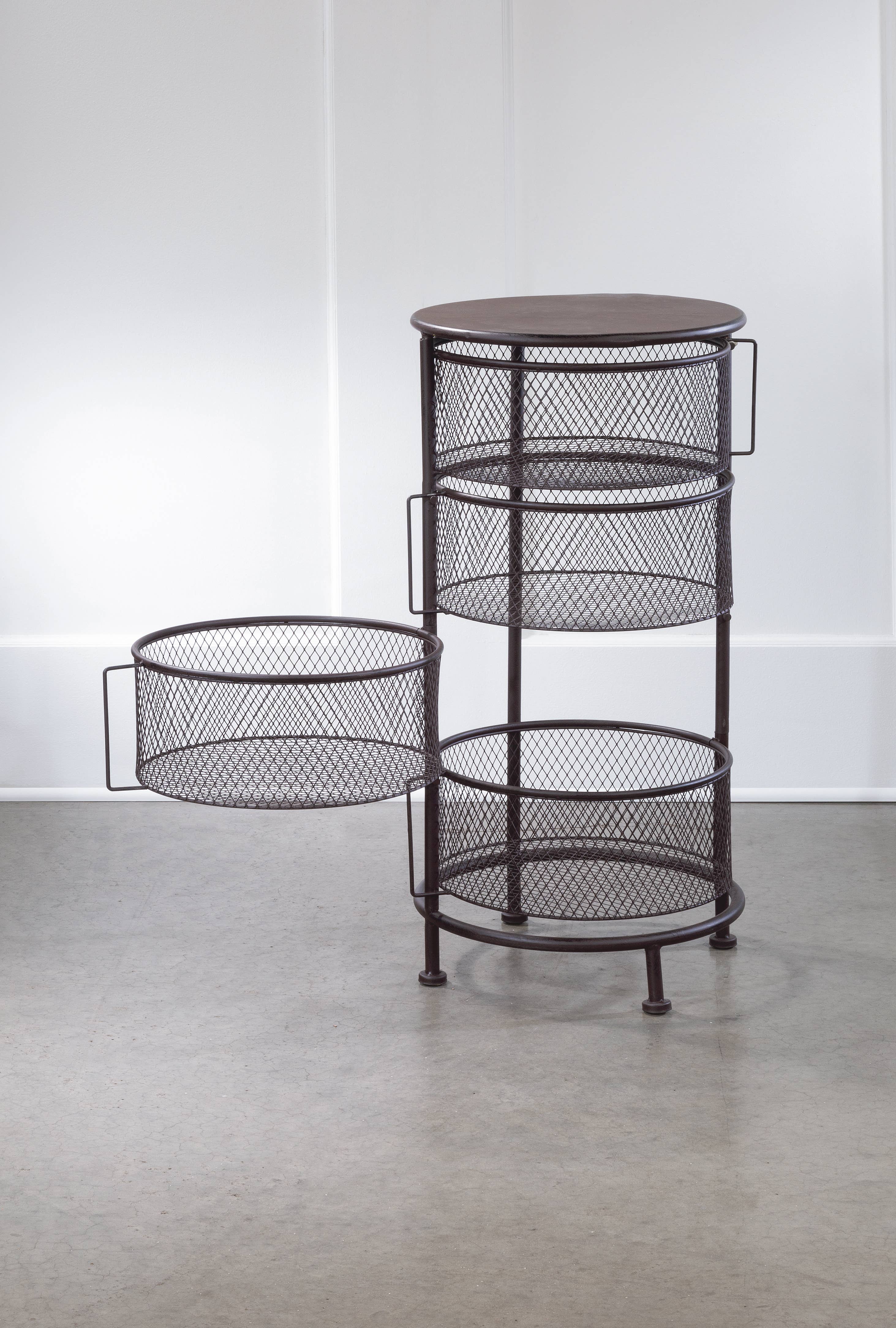 Tripar International - Wholesale Drawer Organizer - 4 Bin Mesh Swivel Drawer Display