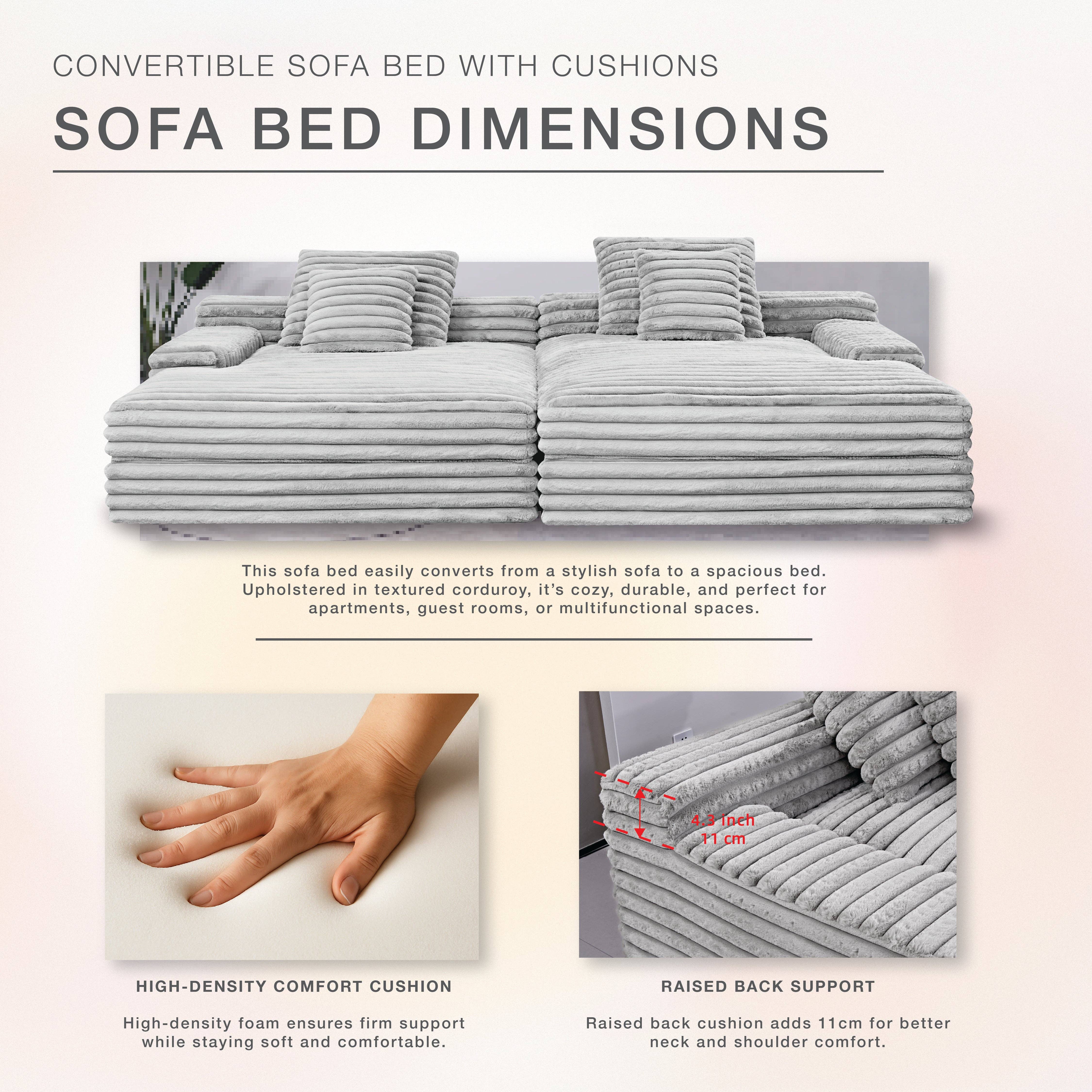 LivingTaste Home Inc - Wholesale Sofa - Side By Side Oversized Lounge Sofa - Light Grey3