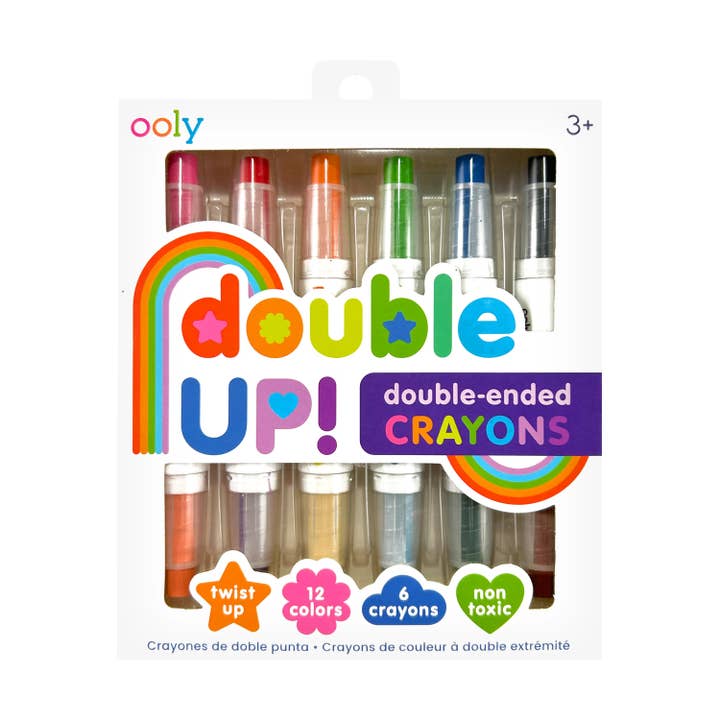 Double Up!: Double-Ended Crayons (Set of 6 / 12 Colors) for wholesale by OOLY