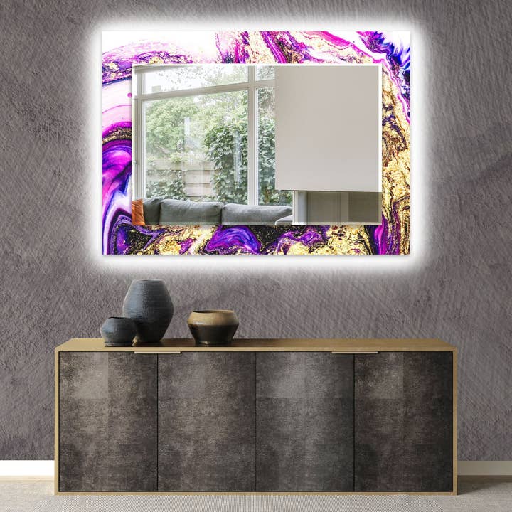 Miroir mural en verre trempé teinté pour la vente par MyPhotostation