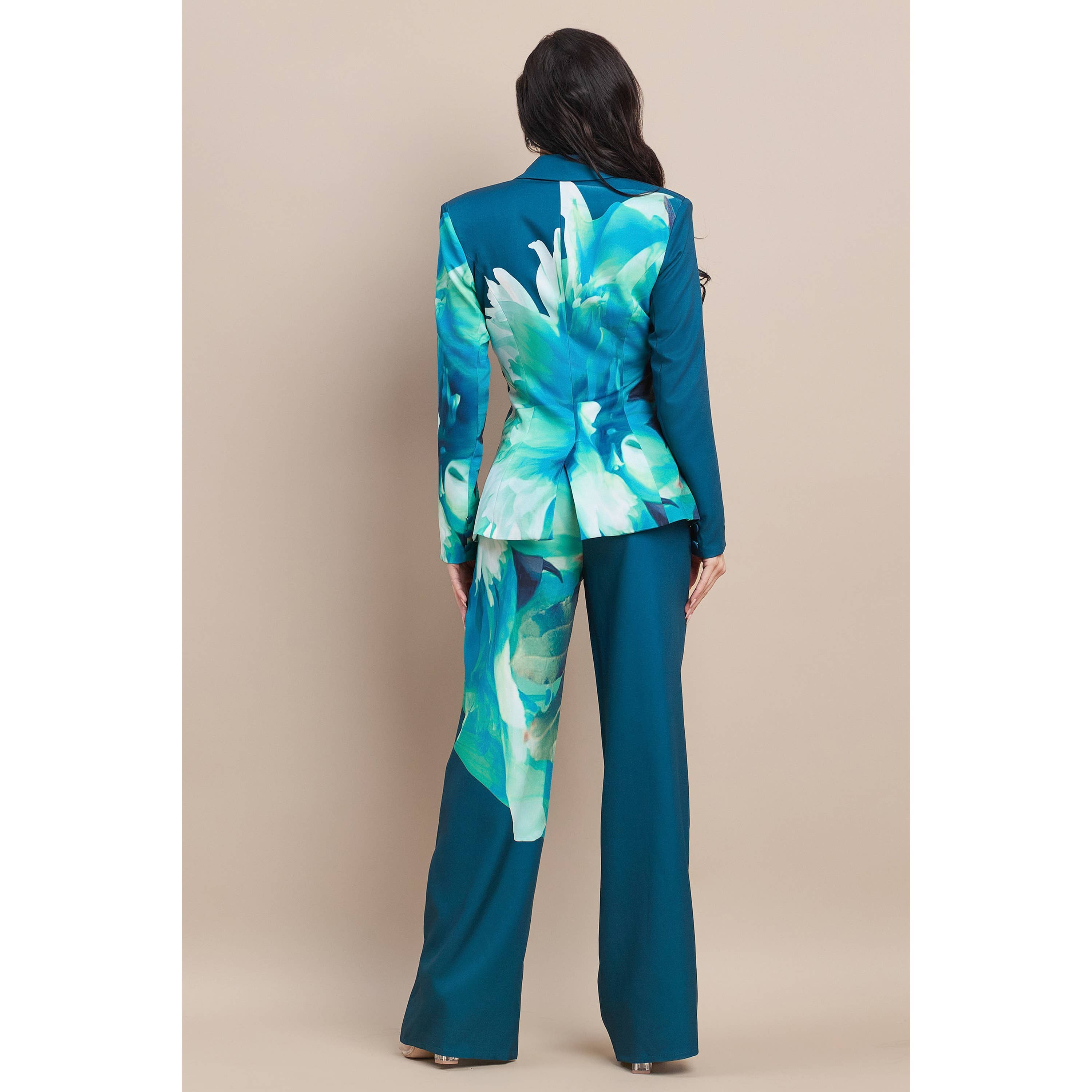 The Sang – Fato - Mulher por atacado – BLAZER COM CALÇAS COMBINANDO EM ESTAMPA FLORAL12