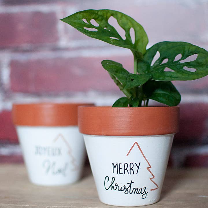 Happypots.fr - Wholesale Plant Pot - Terracotta Cachepot: Joyeux Noel / Merry Christmas4