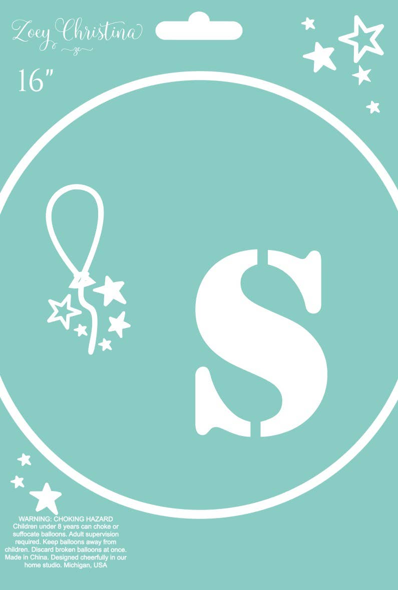 Zoey Christina - Wholesale Balloon - 16" Foil Letter & Number balloons0