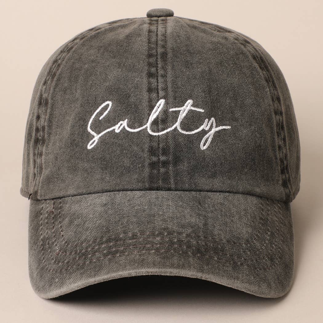 Fashion City - Wholesale Baseball Cap - Women's - Salty Lettering Embroidery Baseball Cap4