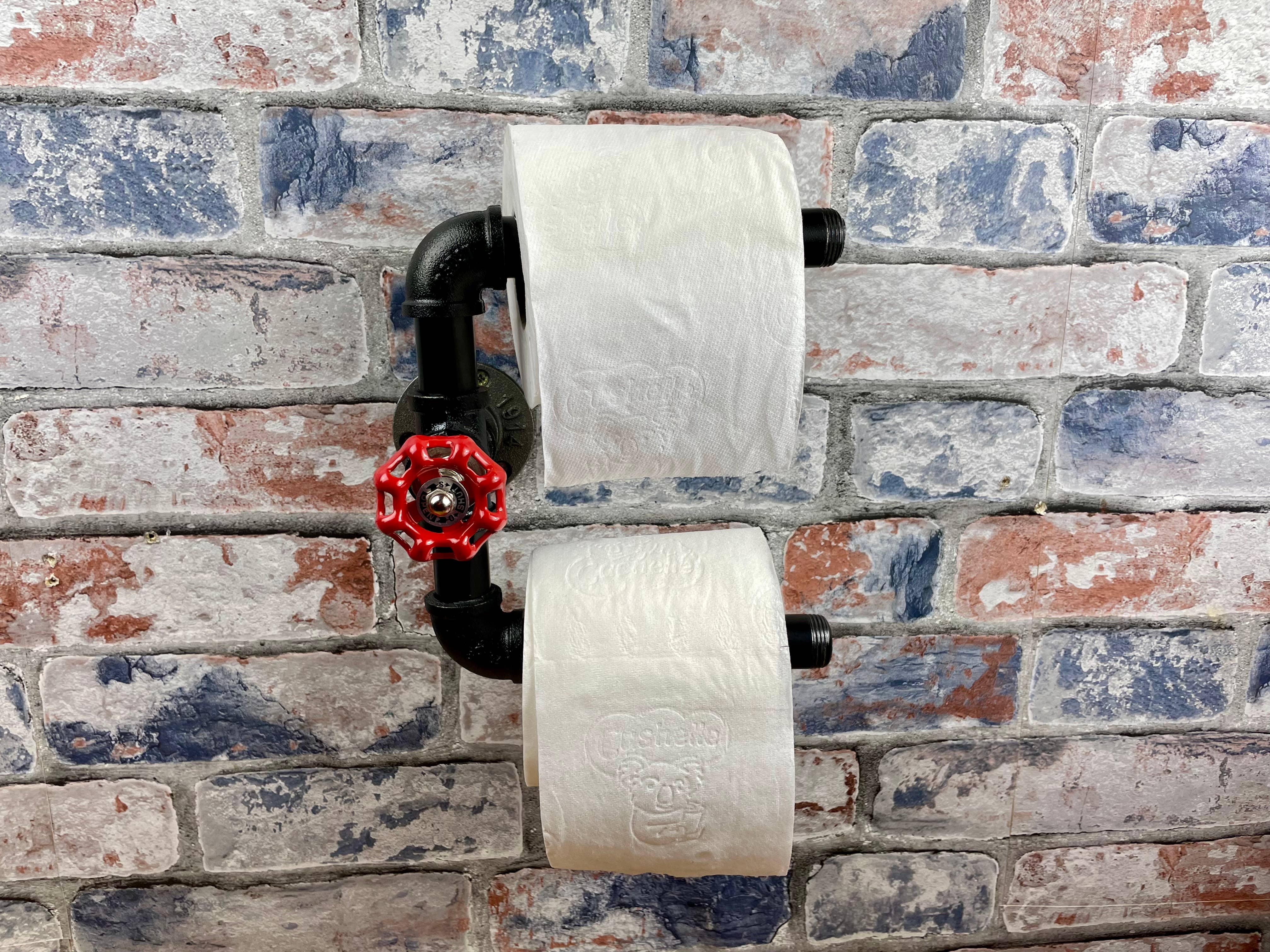 Fandomonium - Wholesale Toilet Paper Holder - Industrial Style Pipework Steel Double Toilet Roll Holder7