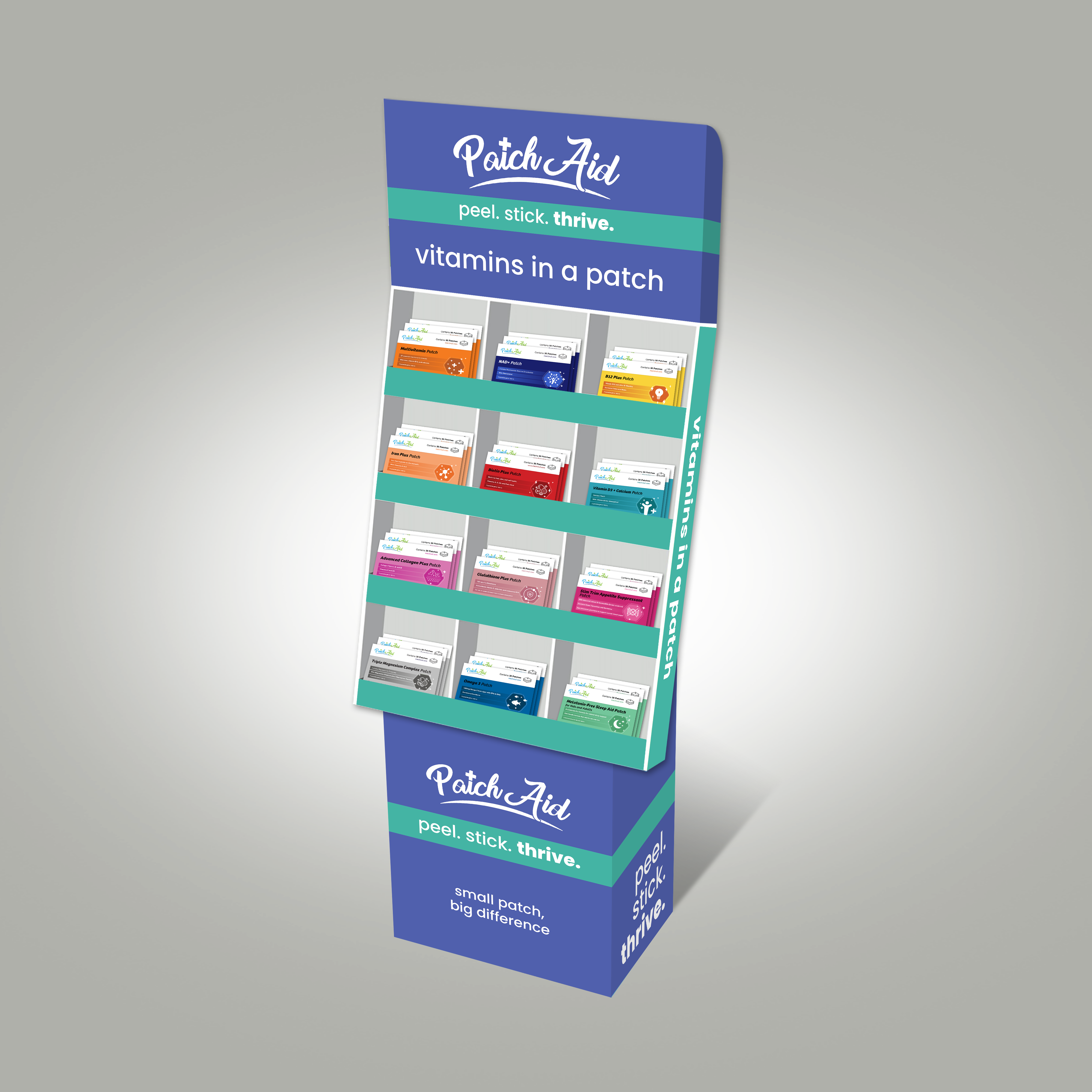 PatchAid - Wholesale Retailer Display Stand/Case - PatchAid Floor Display2