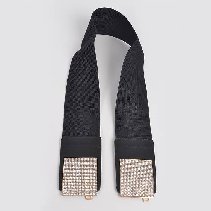 3AM BY H&D ACCESSORIES - Wholesale Belt - Women's - Rhinestone Metal Buckle Stretch Belt1