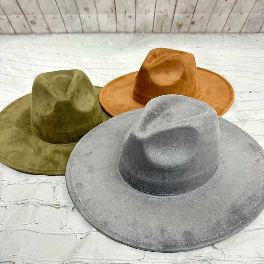 One and Only Accessories - Wholesale Fedora - Women's - Best seller Fashion Classic Wide Brim Suede Primium  Hat 8