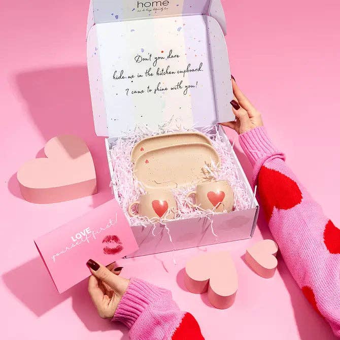 Egg Back Home - Vente Tasse à café - Édition Limitée en Grès Cozy Hearts Coffee For Two0