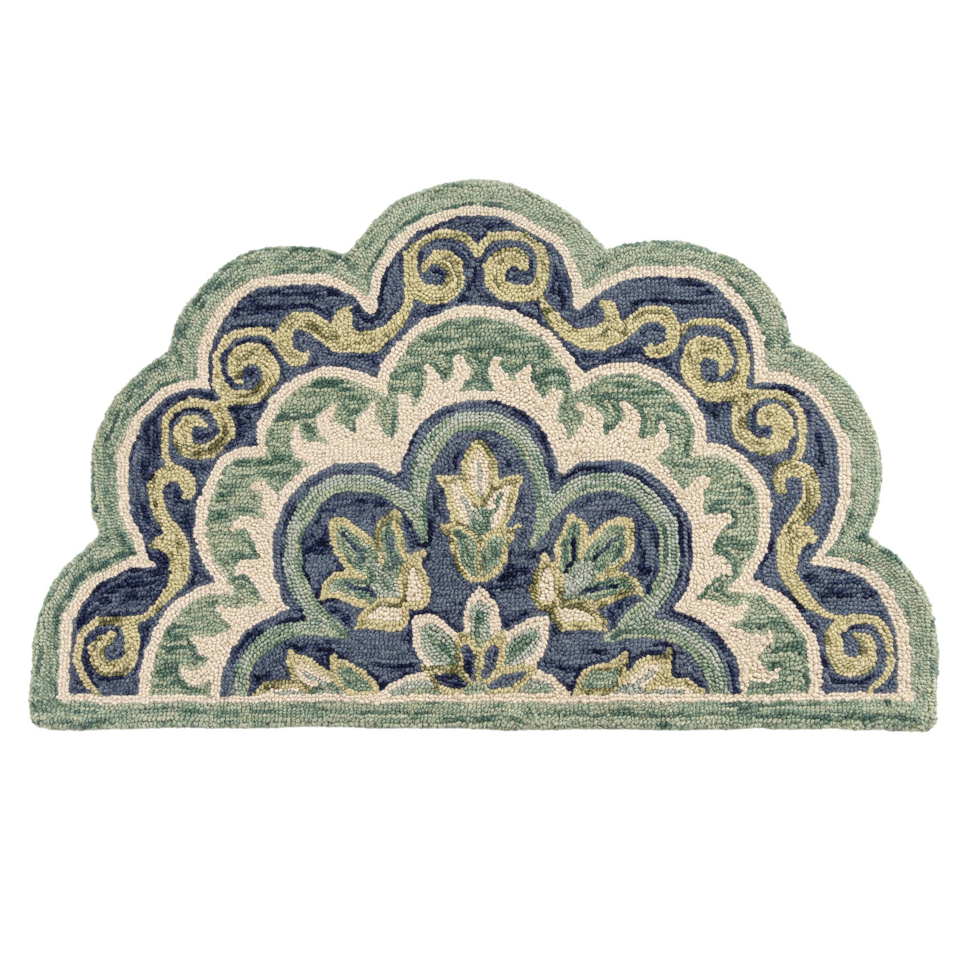 LR Home - Wholesale Area Rug - Nia Classic Scalloped Edge Hand-Tufted Wool Indoor Area Rug66