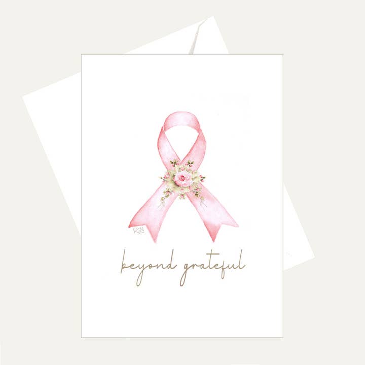 Breast Cancer - Beyond Grateful - Friendship Kindness Card for wholesale by Bellflower Girl