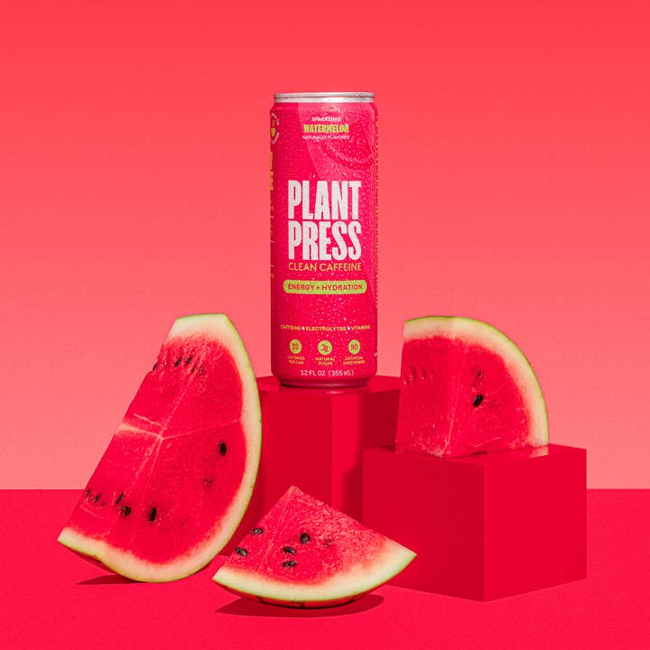 Plant Press Watermelon, Clean Caffeine Energy Drink for wholesale by Plant Press