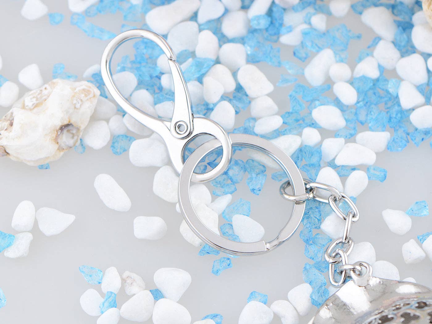 AK Brand – Porta-chaves - Mulher por atacado – Chaveiro Swarovski Crystal Fire Opal Angel Piranha Peixe10