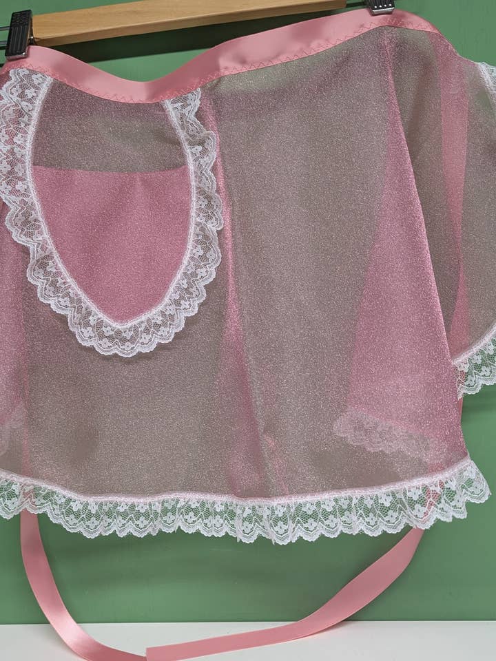 Mauve half apron for wholesale by vintagegoodies