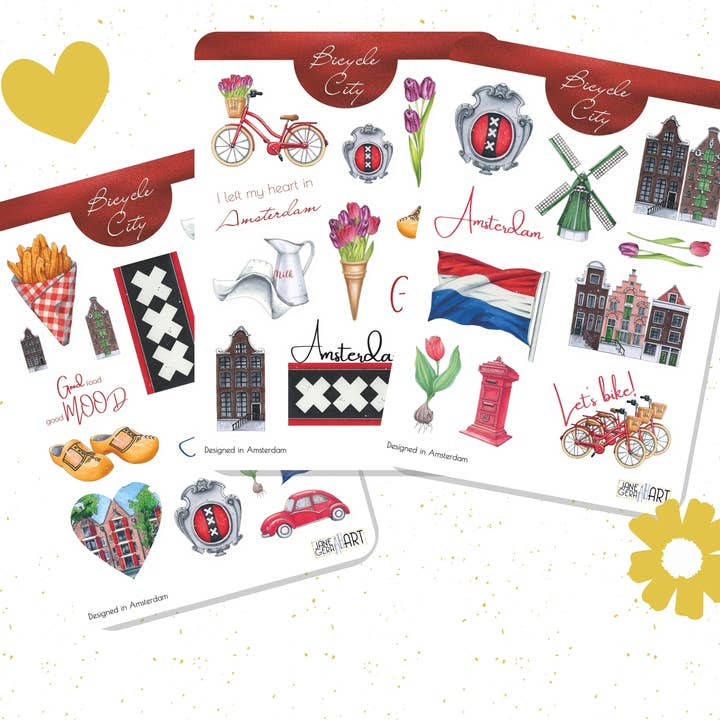 Amsterdam planner stickers for wholesale by Art Bujo Boutique