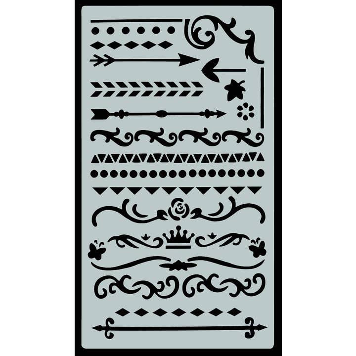 Peter Pauper Press - Wholesale Stencil/Craft Die - Essentials Dotted Journal Stencil Set10