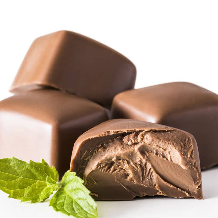 Truffle Bites, Mint Milk Chocolate for wholesale by The Nut Garden, Sweetables, Utah Truffles