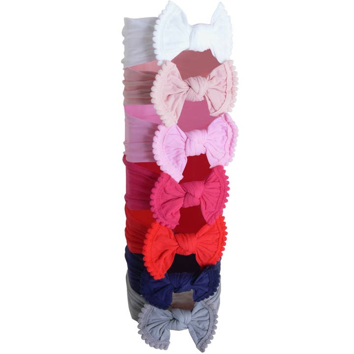 Bandeau large à franges en nylon à pompons pour la vente par Bows Arts