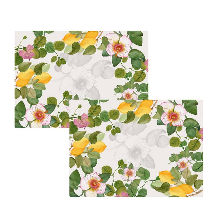 Breakfast placemat set Mediterranean Essence Sicily for wholesale by Olivia Home