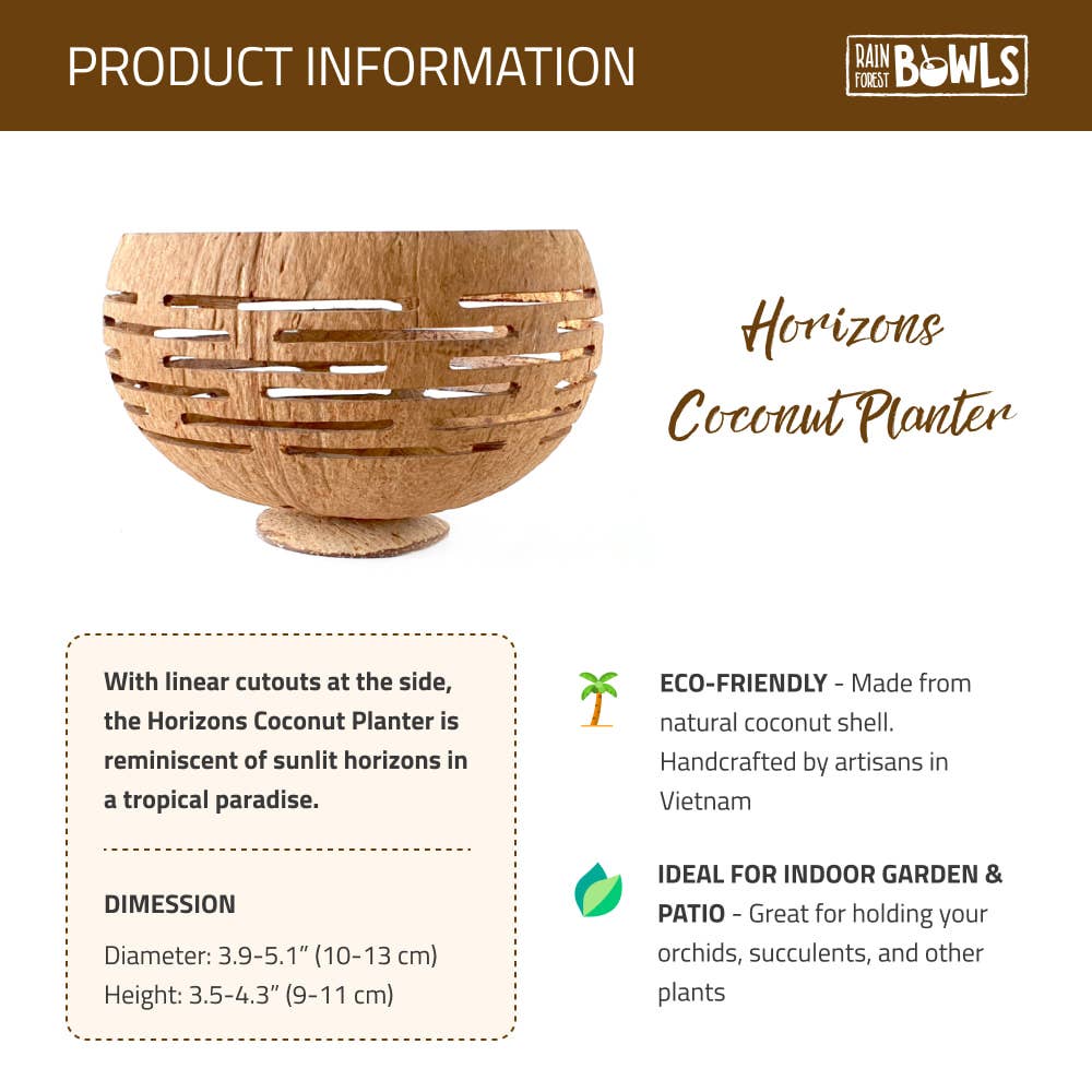 Rainforest Bowls - Wholesale Plant Pot - Horizons Coconut Planter7